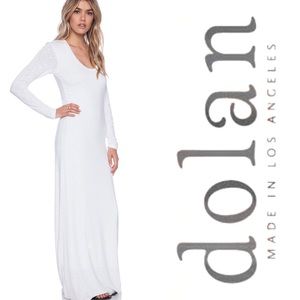 Dolan Long Sleeve Maxi Dress Navy Blue Size Small